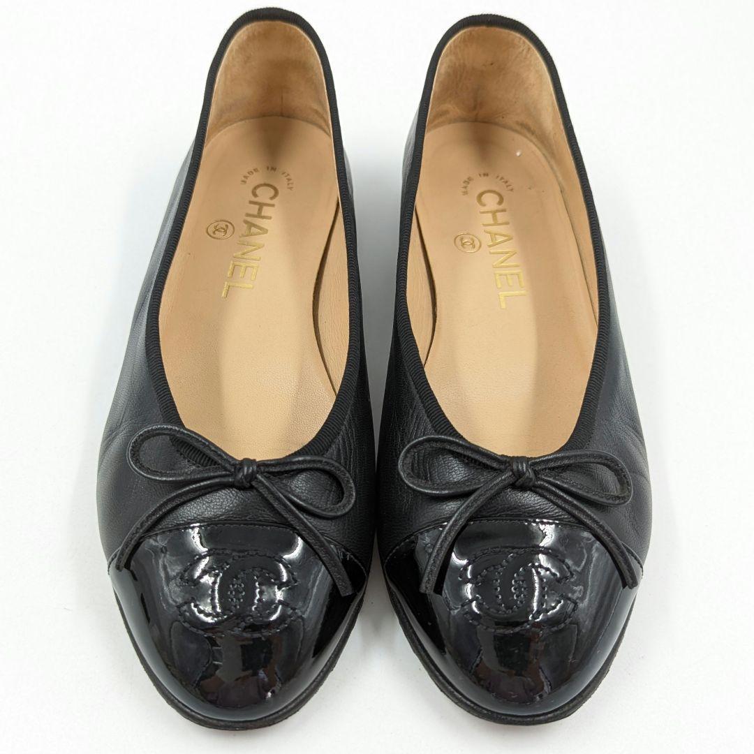 【美品】CHANEL シャネル バレリーナ パンプス ブラック