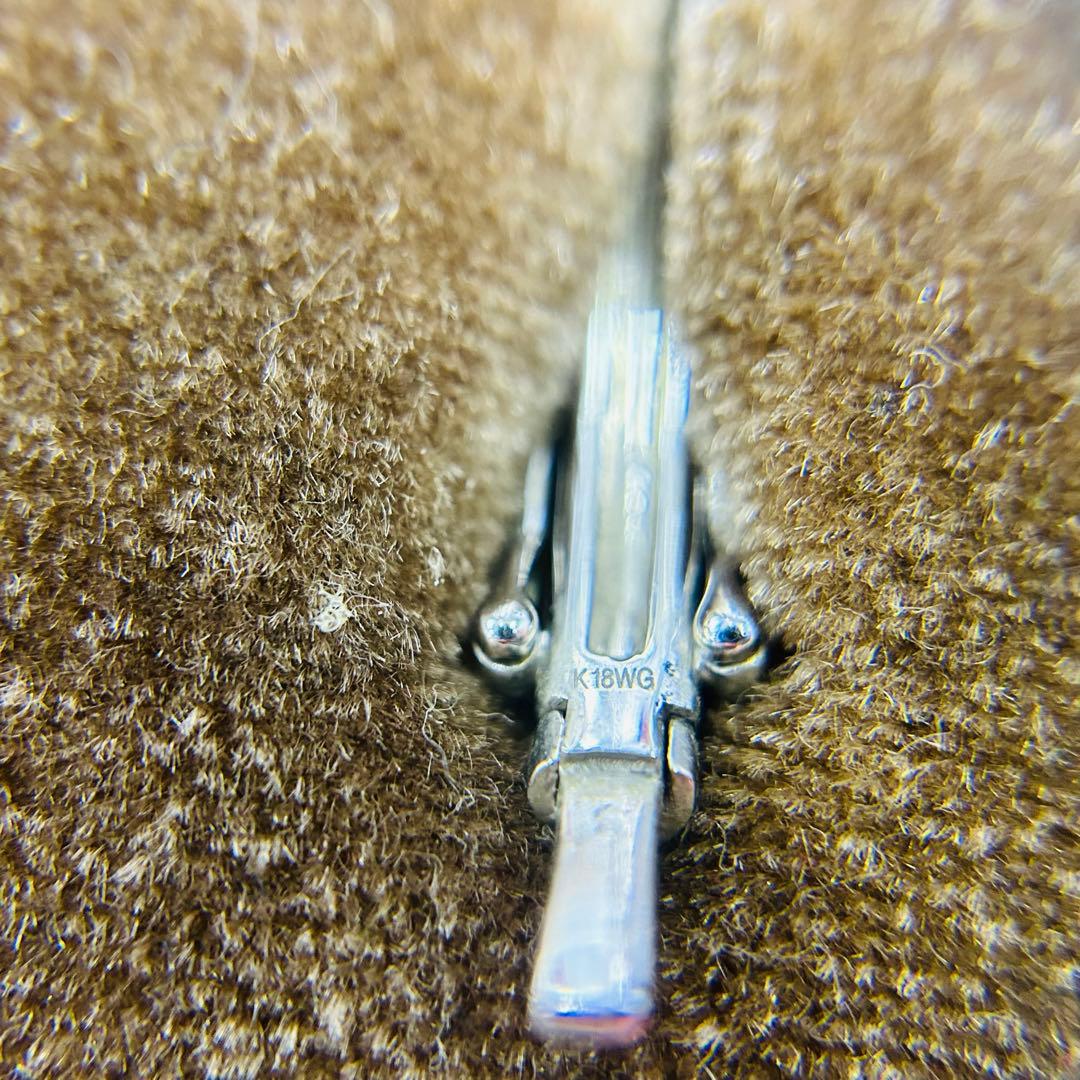 18金　ホワイトゴールド　ブラックダイヤバングル　ユニセックス