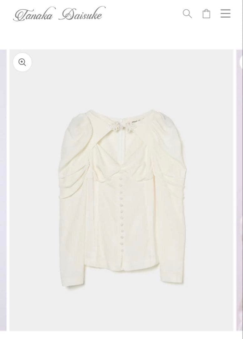 トップス tanakadaisuke layeredbrapuffsleeveblouse