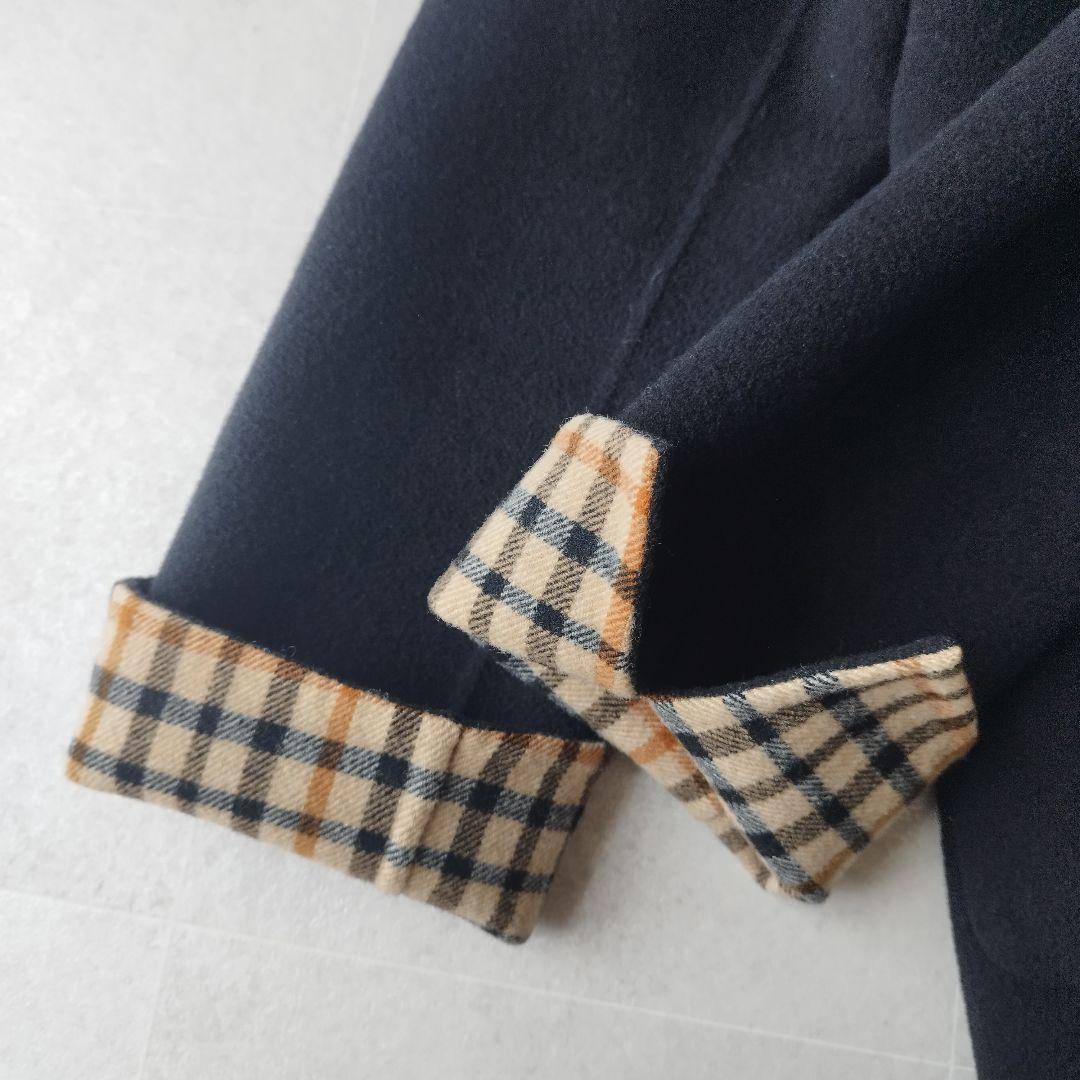 【ダブルフェイス&リバーシブル】DAKS リバーコート ユニセックス ブラック