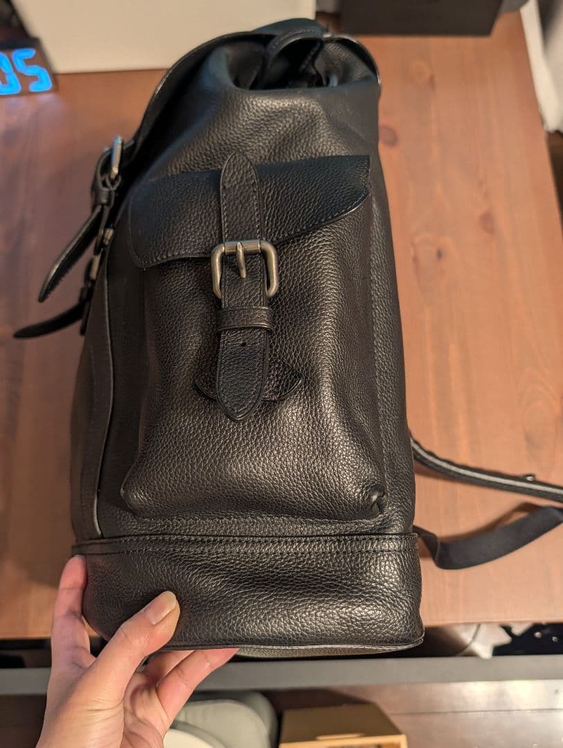 COACH（コーチ） ハドソンレザーバッグ／バックパック黒 89896