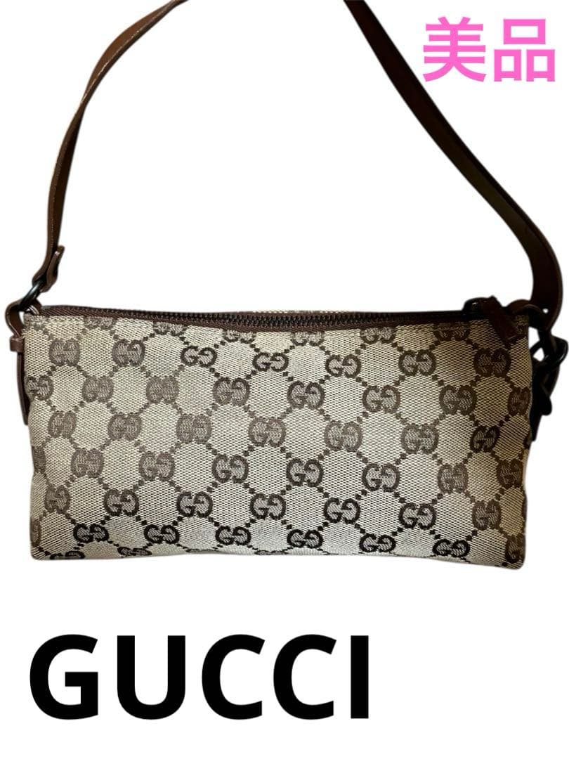 美品✨グッチ GGキャンバス アクセサリーポーチ ハンドバッグ 103399