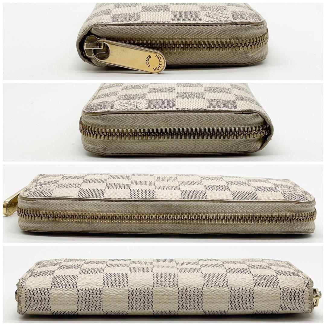 ルイヴィトン ジッピーウォレット ダミエ アズール ラウンド 長財布 ホワイト