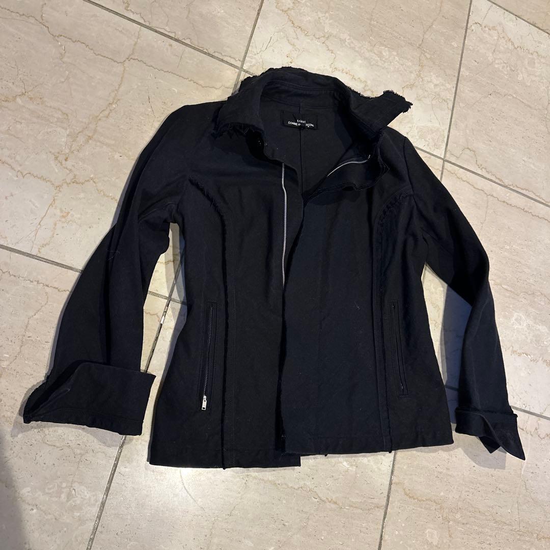 COMME des GARÇONS ブラック ジップアップジャケット