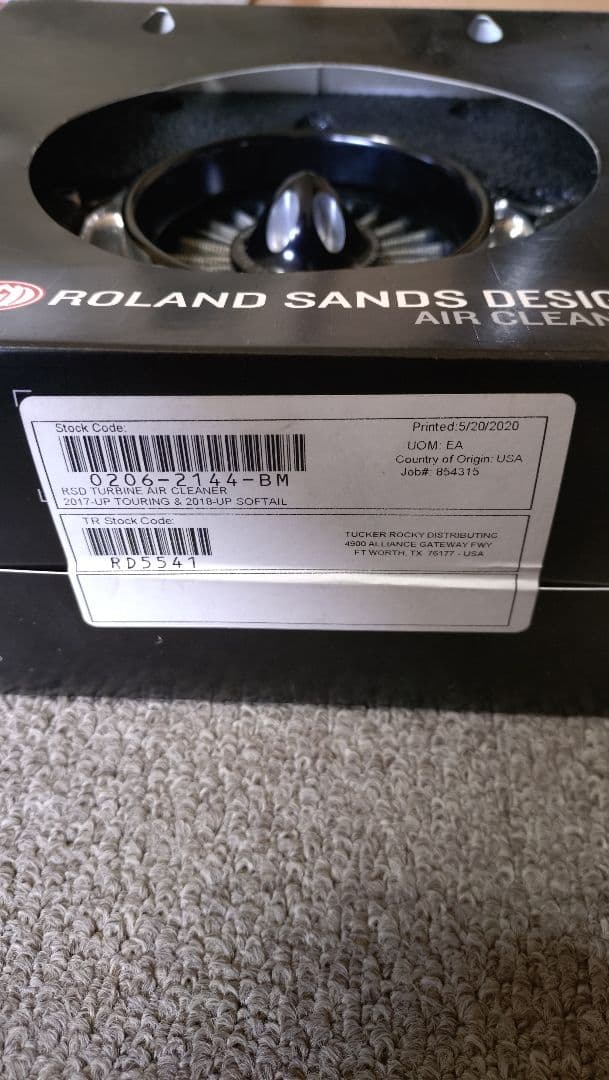 ハーレー 2020年式ブレイクアウト RSD ローランドサンズ エアクリーナー