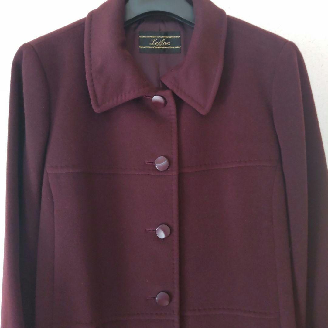 Leilian レリアン カシミヤ100%　大きいサイズ 13＋ ダークボルドー