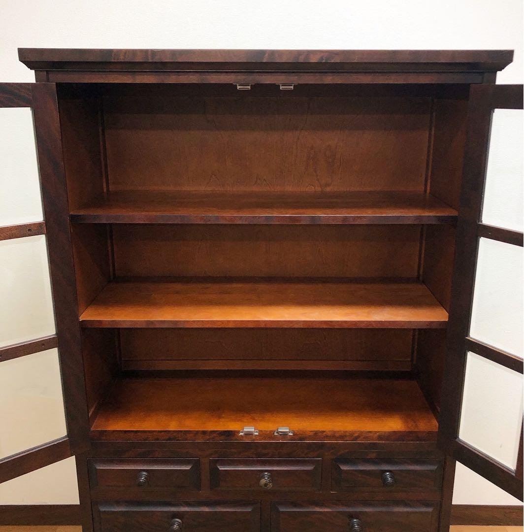 北海道民芸家具 北民 食器棚 飾り棚 民藝品 キッチンボード 2