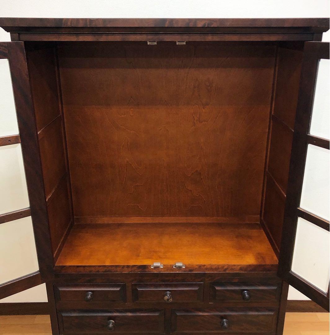 北海道民芸家具 北民 食器棚 飾り棚 民藝品 キッチンボード 2