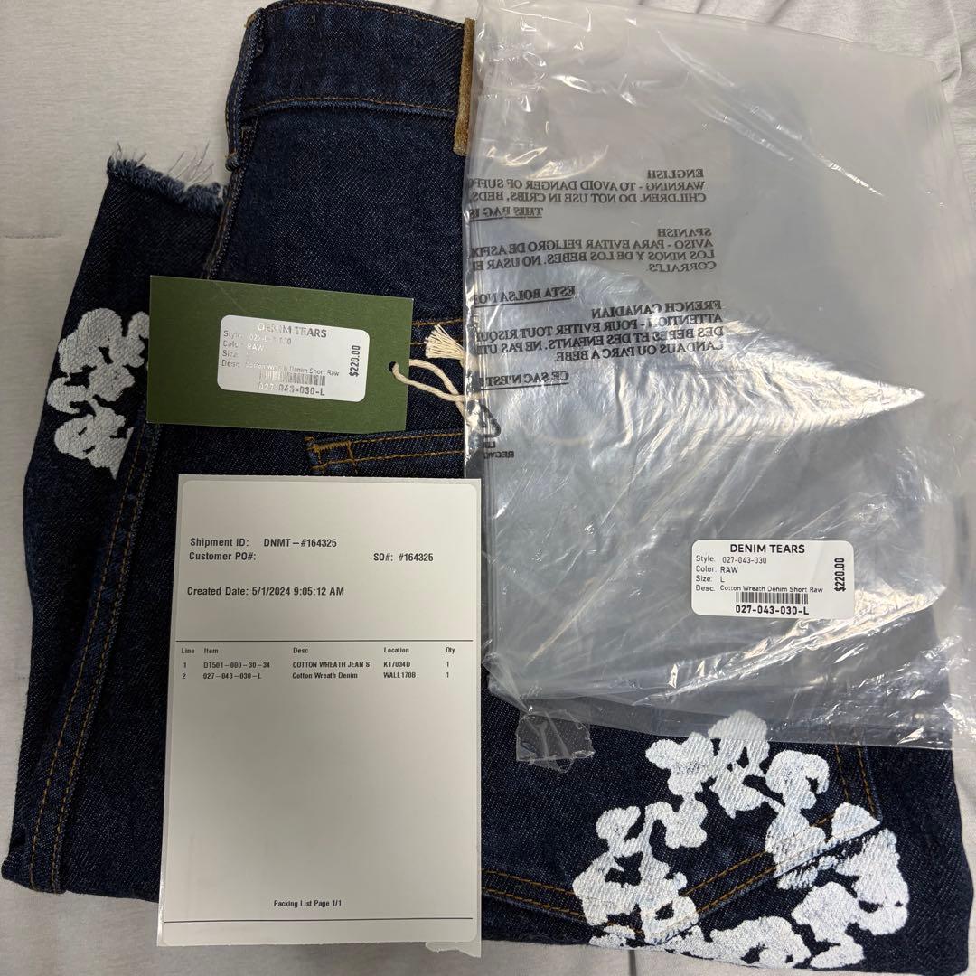 パンツ DENIM TEARS Cotton Wreath Short Denim L