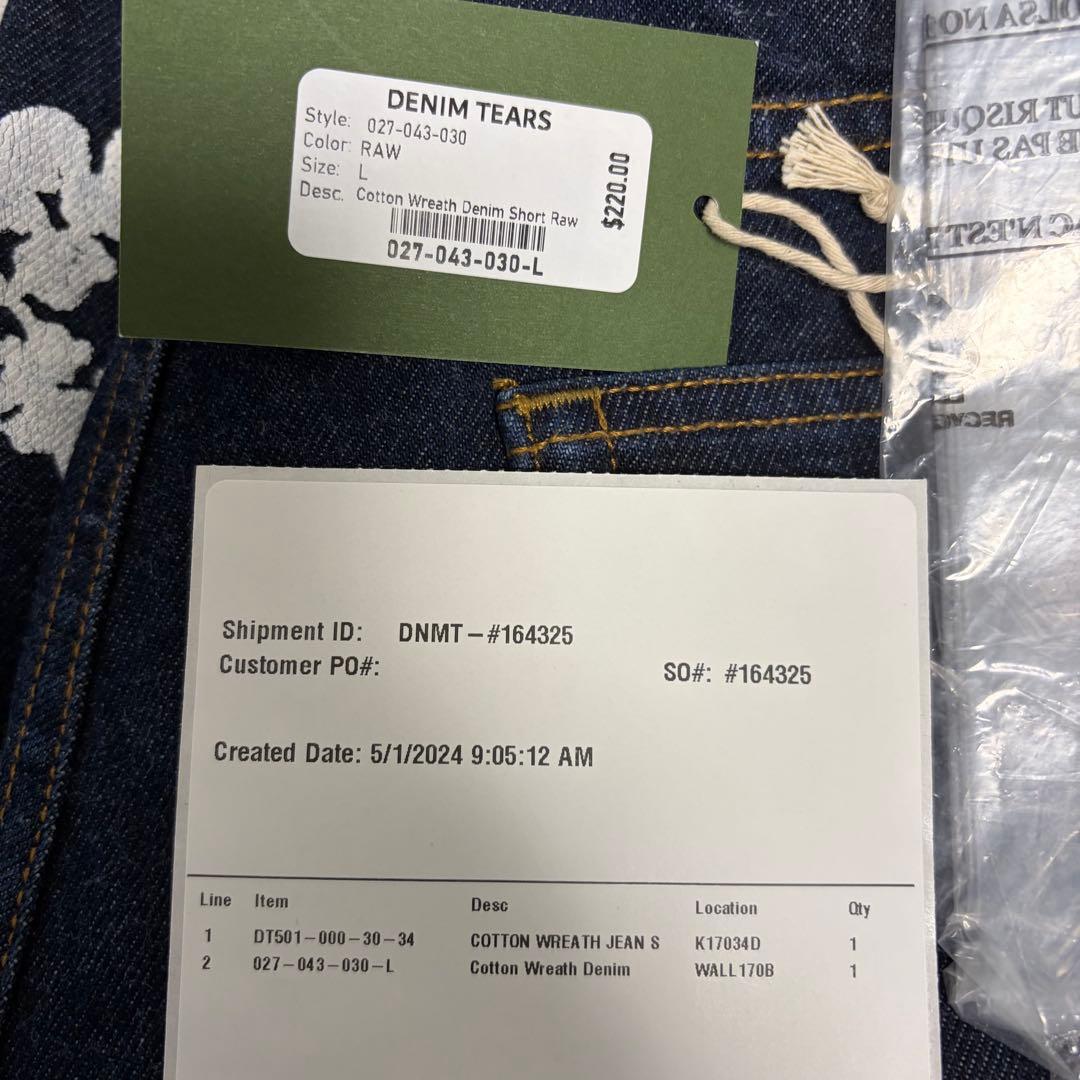 パンツ DENIM TEARS Cotton Wreath Short Denim L