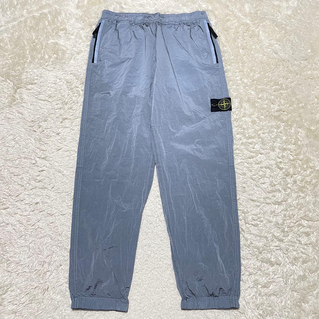 STONE  ナイロンメタル　カーゴパンツ　ライトブルー Lサイズ