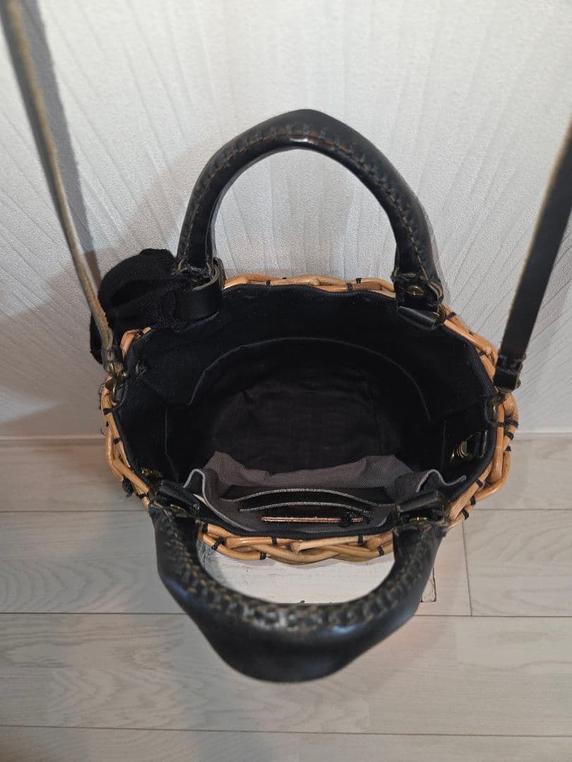 エバゴス　ebagos ブライドルレザー紅藤カゴバック