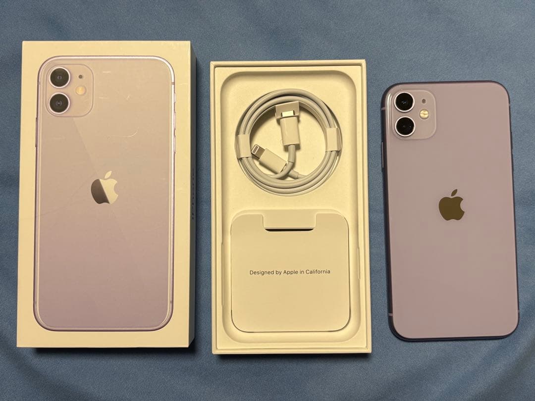 【バッテリー89%】Apple iPhone 11 パープル 　64GB 中古品