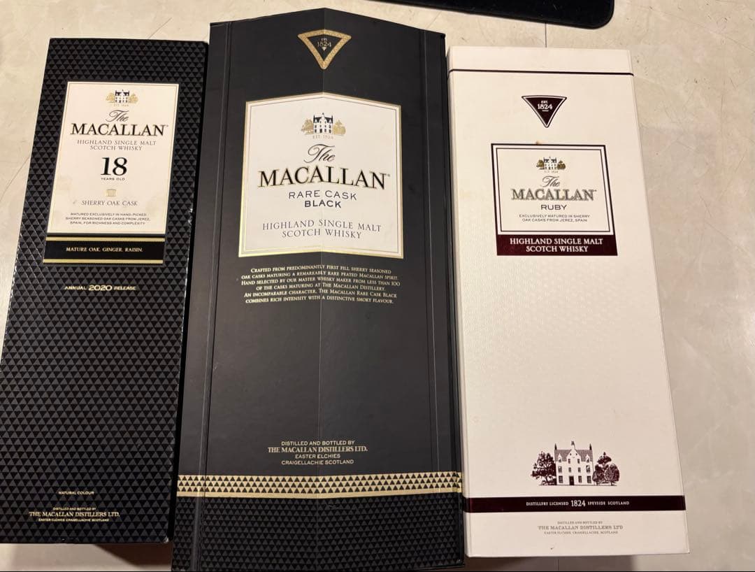 The Macallan 18年 シングルモルトウイスキー　他　空瓶