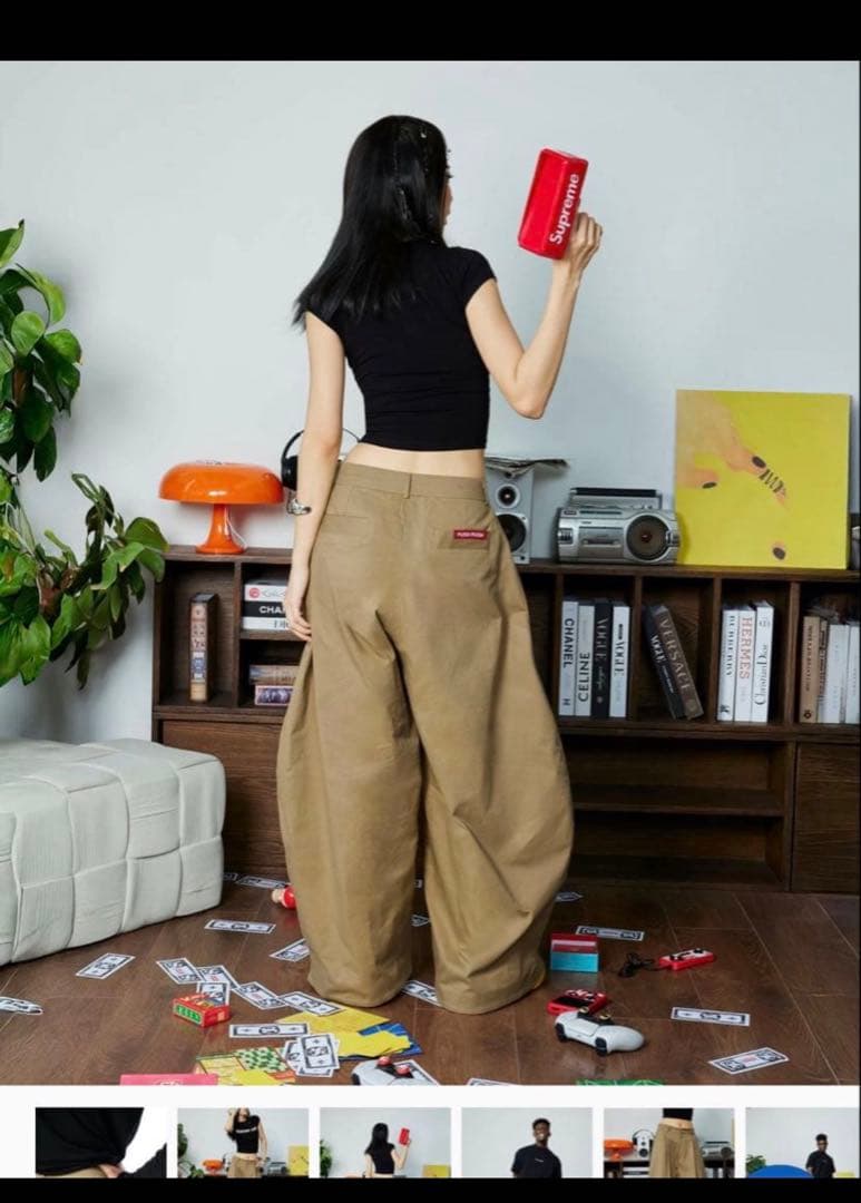 マッキー❗️pushpush チノパンツ　タグあり　箱あり　ワイド