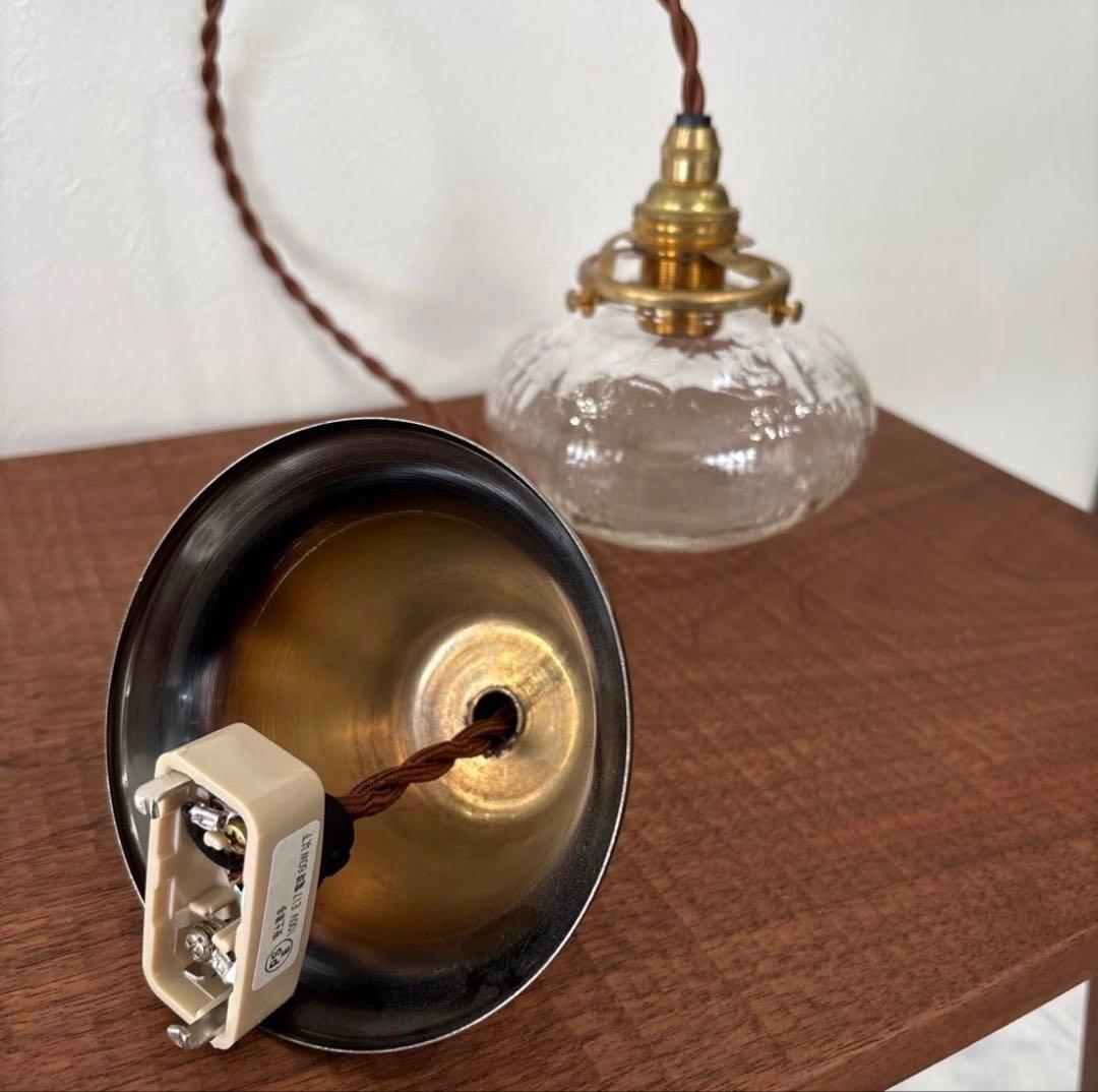 安土草多　ペンダントライト [E17] 平球 クラック　 ガラス 照明