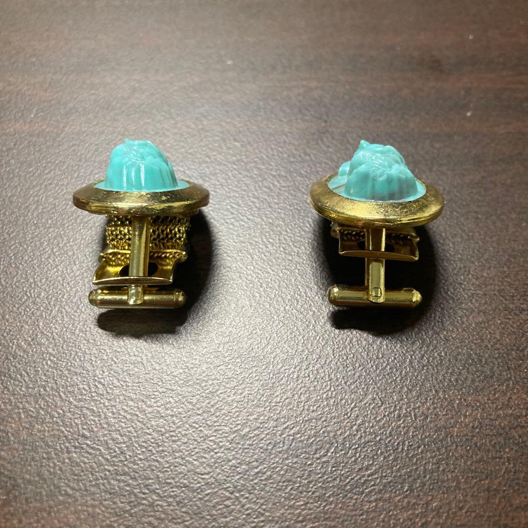 Paul Smith 青 カメオ カフリンクス