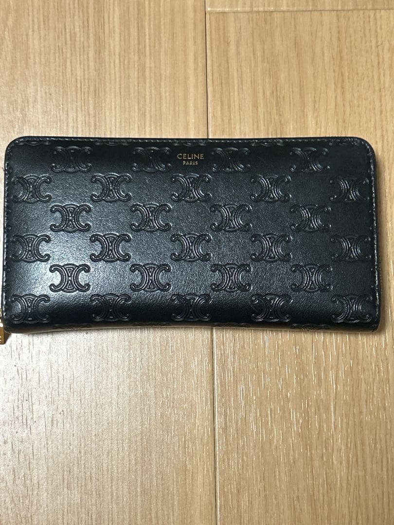 CELINE ブラックレザー 長財布