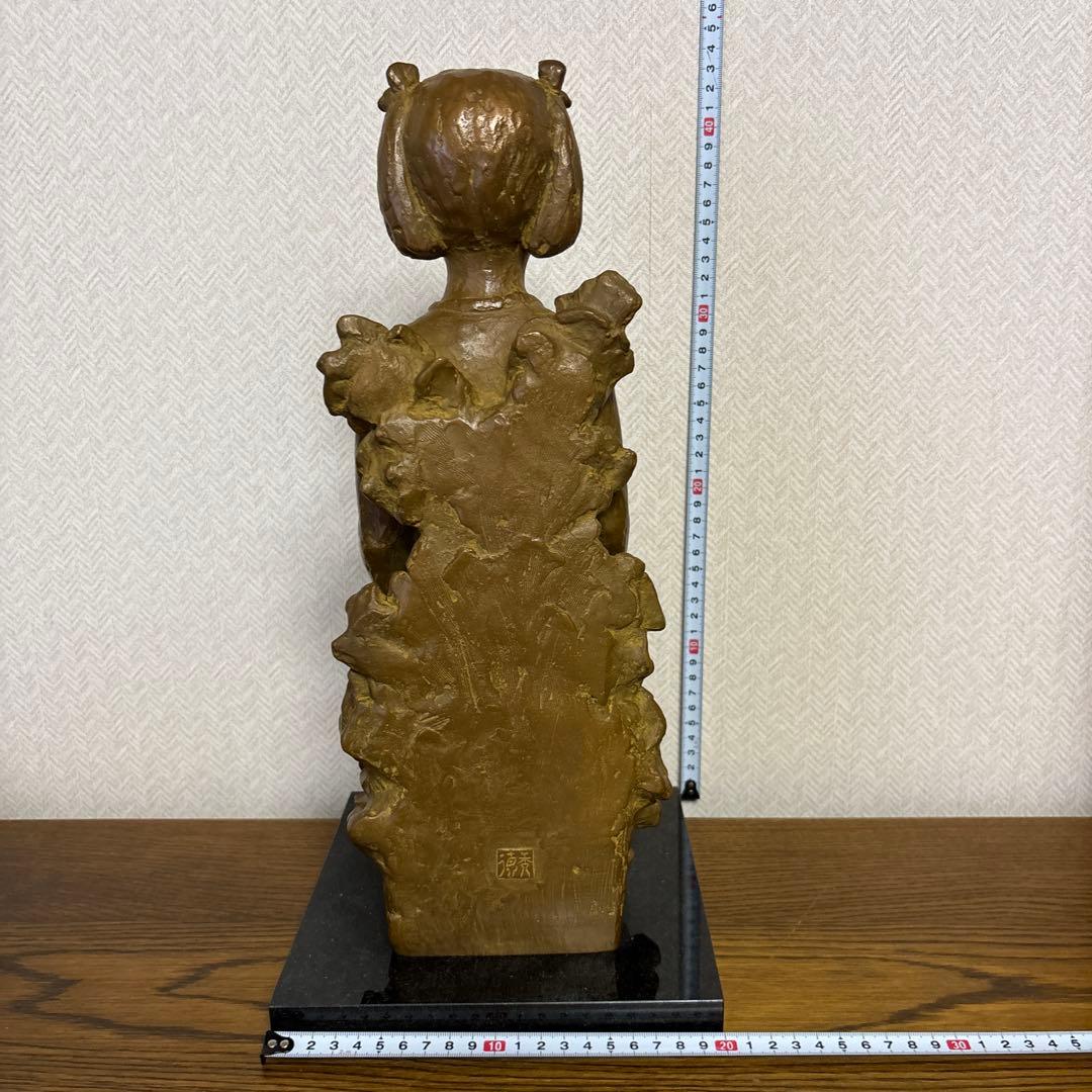 さっちゃん専用、ブロンズ像\"ねがい\" 矢野秀徳作