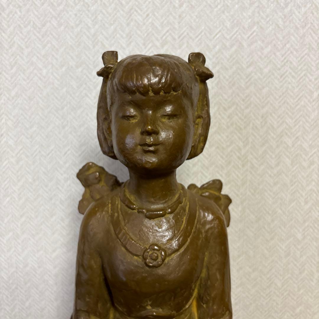 さっちゃん専用、ブロンズ像\"ねがい\" 矢野秀徳作