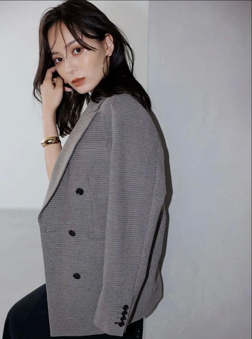 【値下げ】anuans ツイルダブルジャケット　MIX