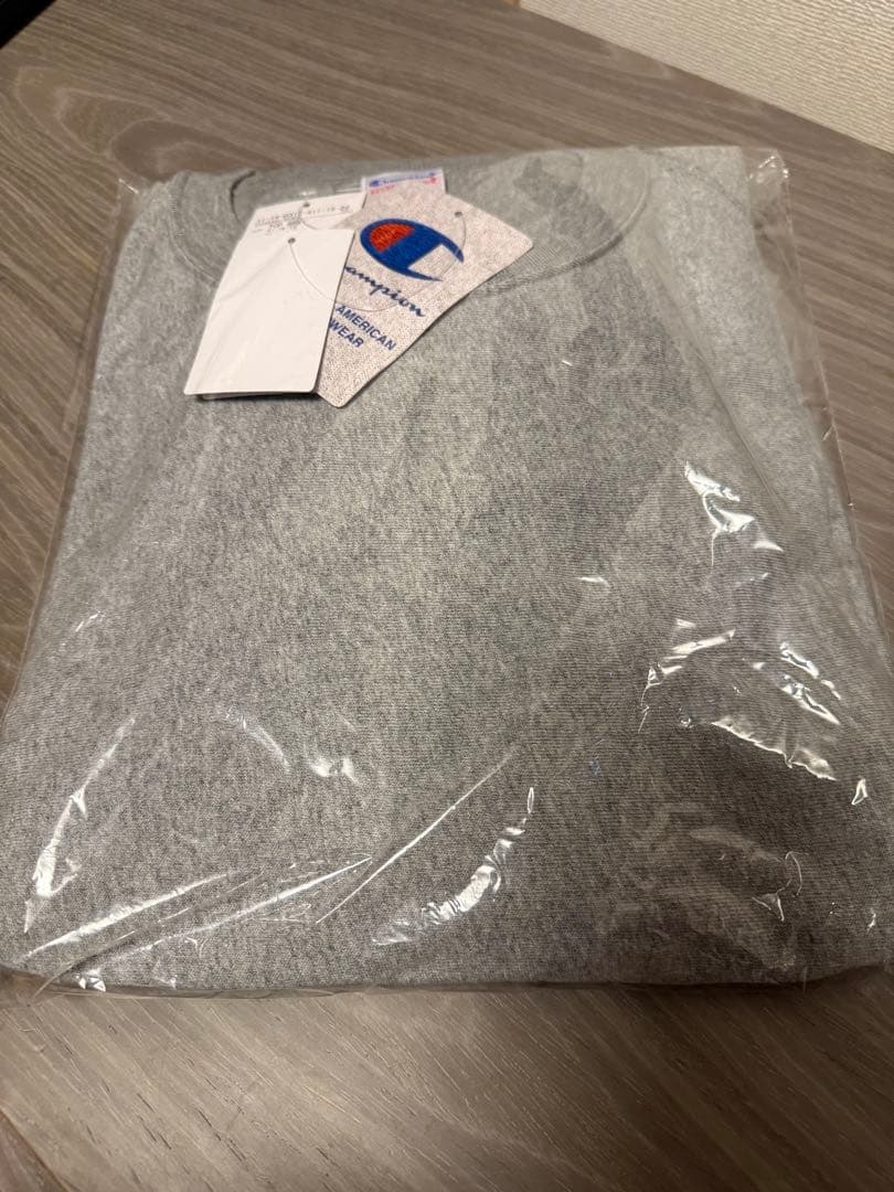 ビームス別注Championリバースウィーブグレー クルーネックロンT新品XL