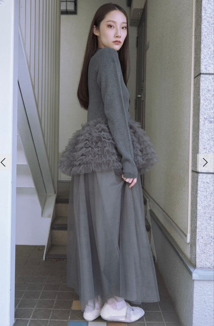 ハニーミーハニー ブラックカーディガン チュール