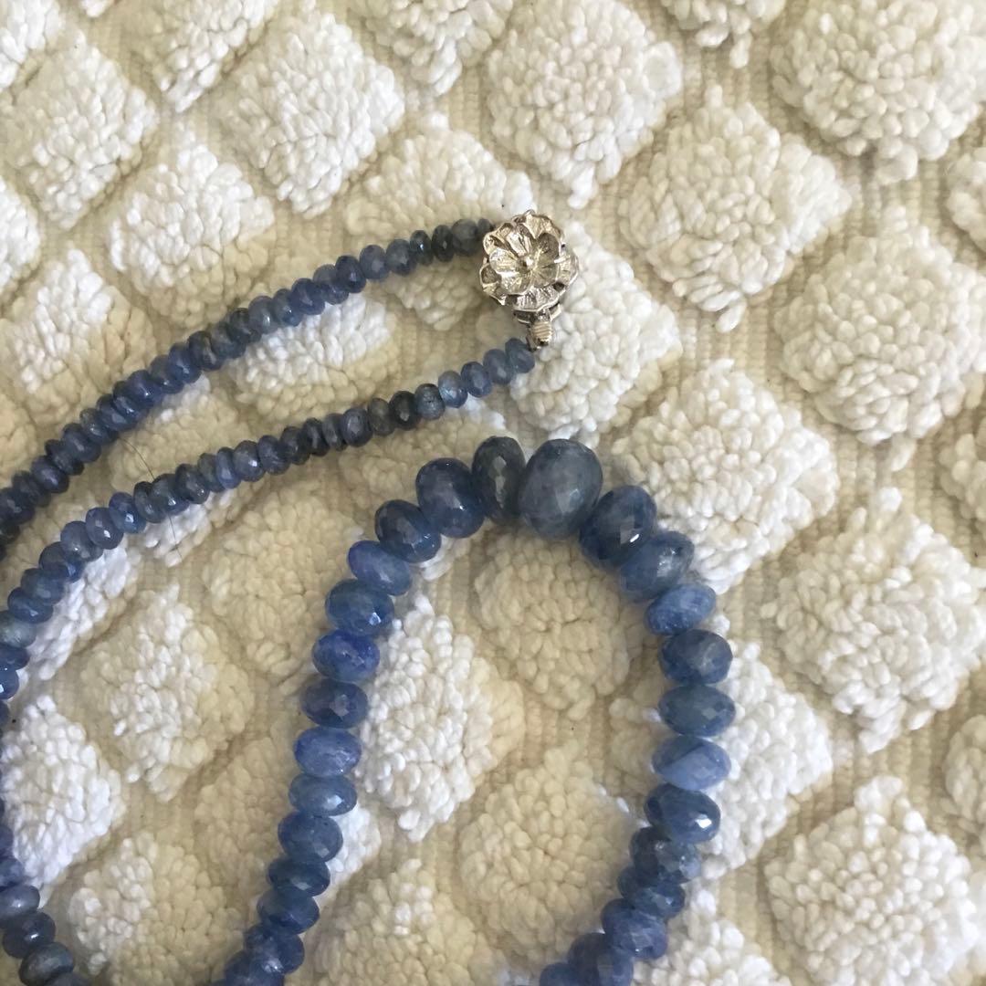 天然石ブルーサファイアネックレス　約53cm