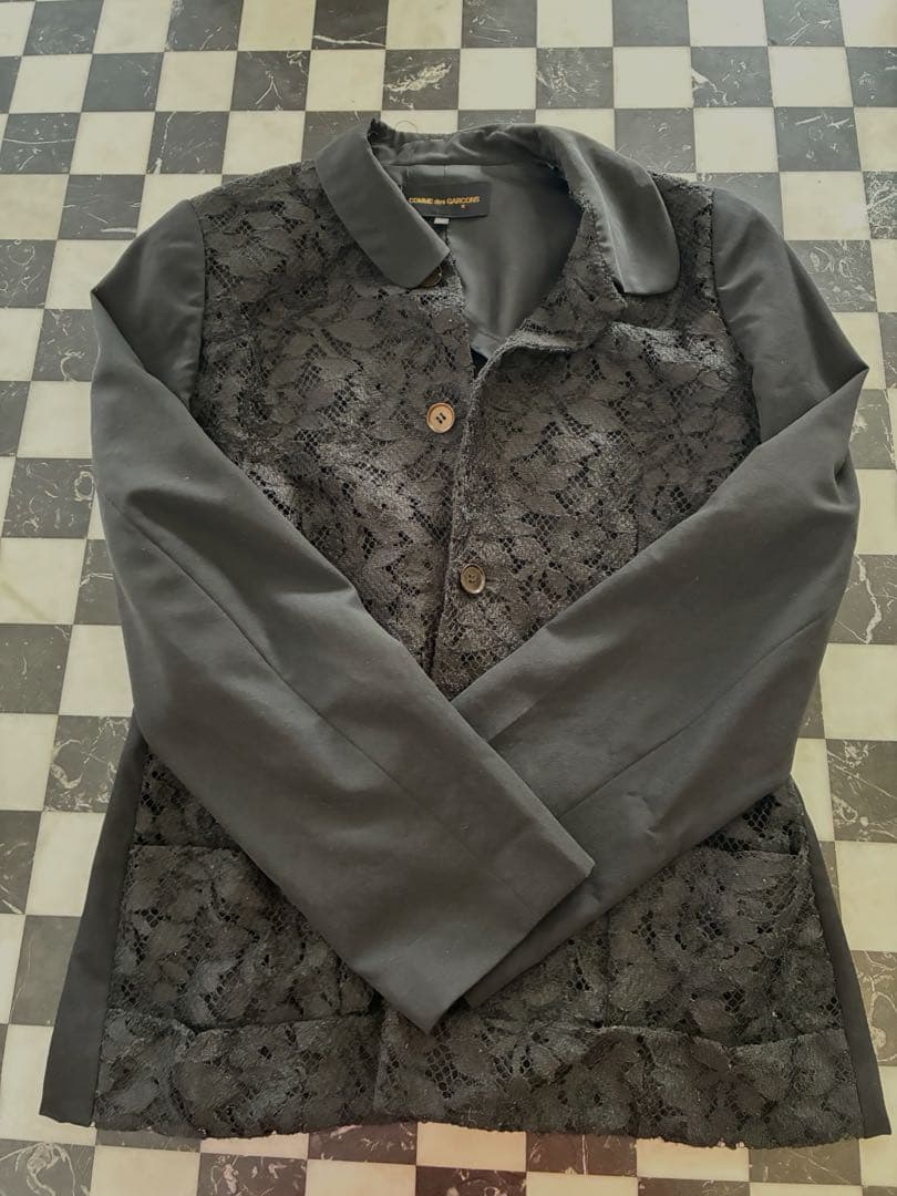 ヴィンテージ92年製COMM des GARCCNSフロントレース黒ジャケット