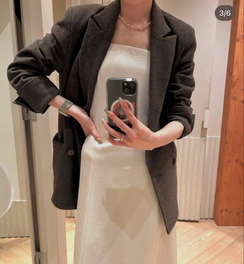 FRAY.I.D ダブルボタンウールジャケット ブラウン