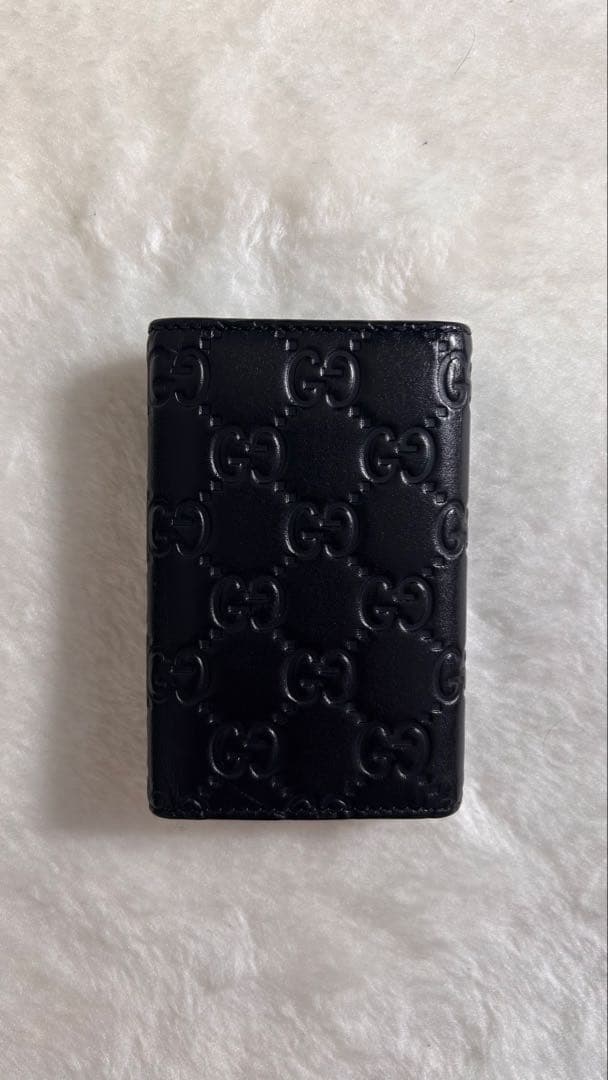 GUCCI　6連キーケース　GG型押し　リング　シマレザー