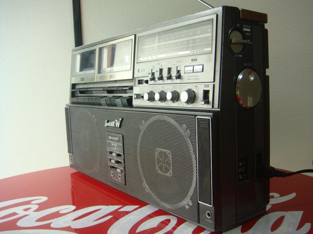 SHARP　＊昭和の音質重視ラジカセ　ザ・サーチャーW　GF８８８＊【訳アリ品】
