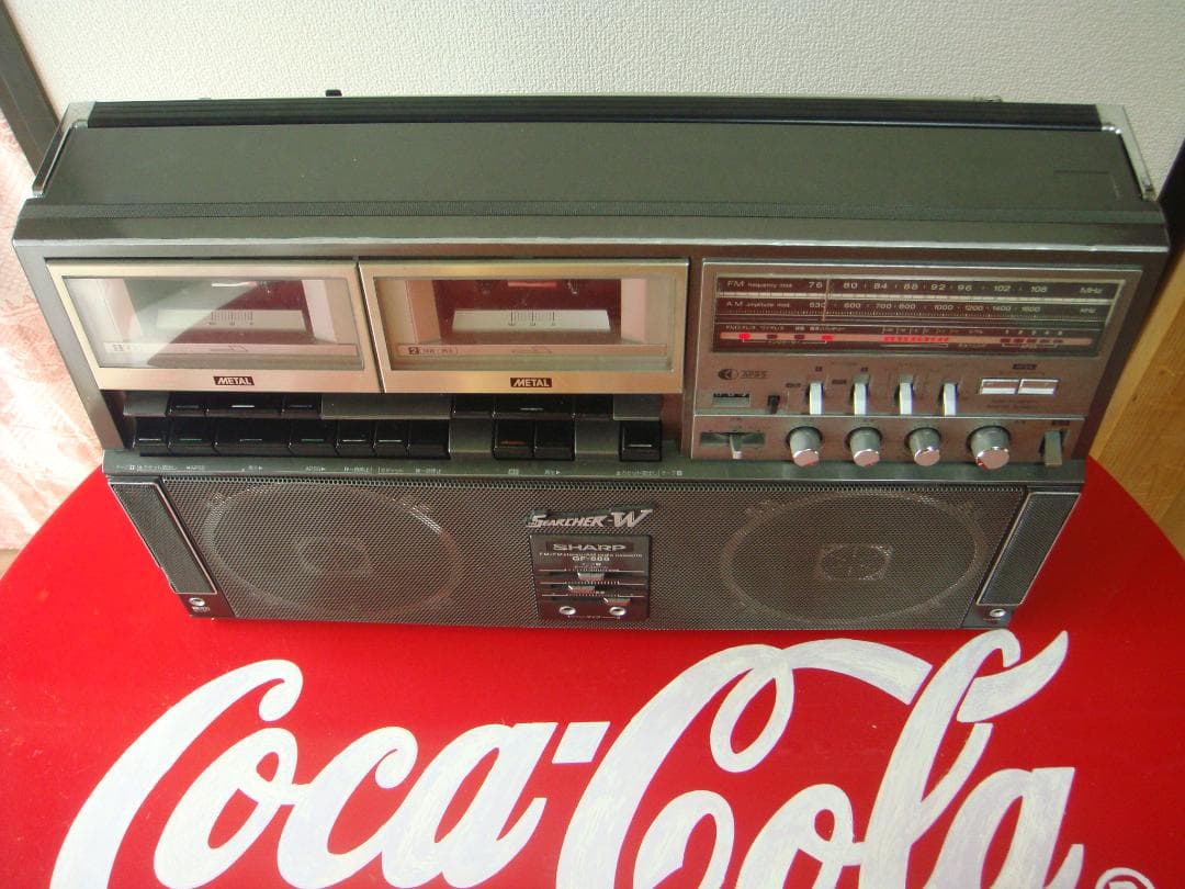 SHARP　＊昭和の音質重視ラジカセ　ザ・サーチャーW　GF８８８＊【訳アリ品】