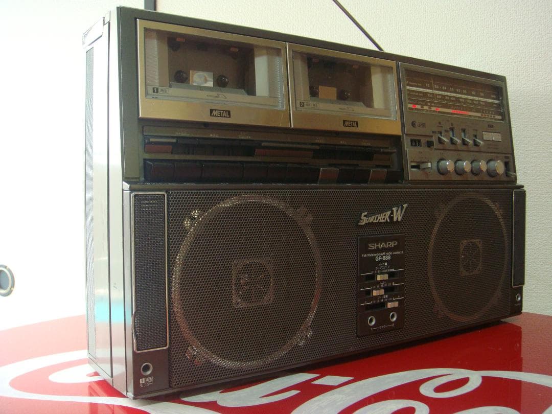 SHARP　＊昭和の音質重視ラジカセ　ザ・サーチャーW　GF８８８＊【訳アリ品】
