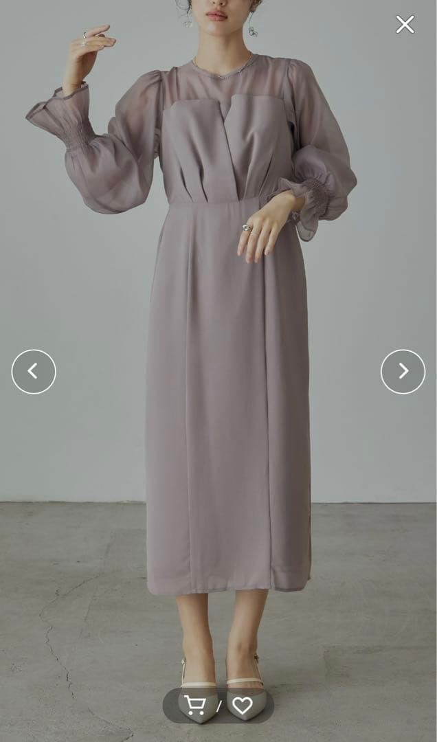 nianaシフォンドレス S モカ