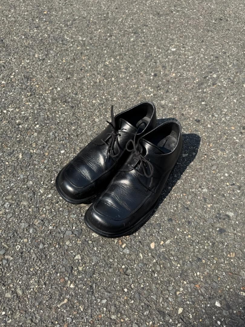 Vintage スクエアトゥ　黒　26cm ローファー