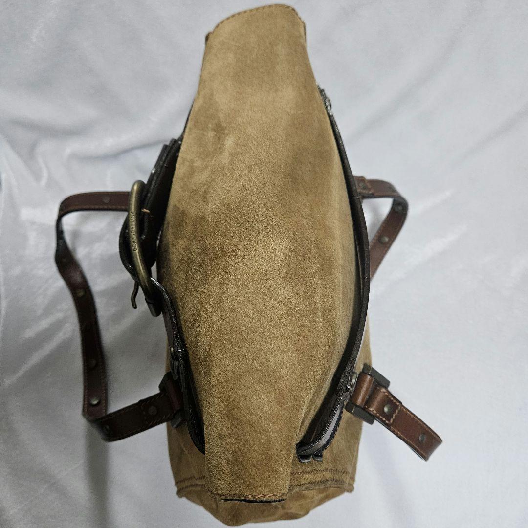 【美品】DOLCE & GABBANA スエードデニムハンドバッグ ヴィンテージ