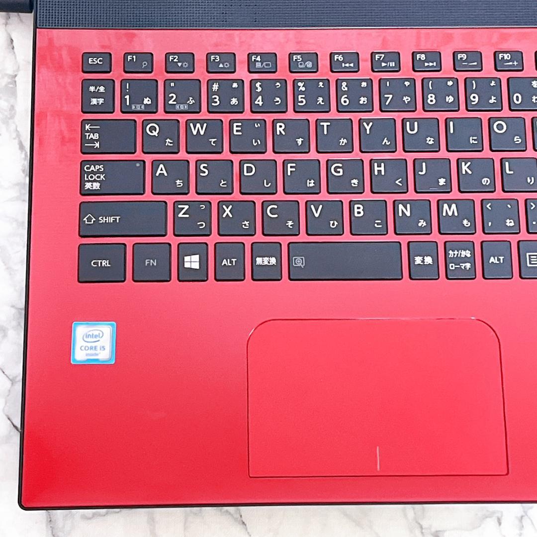 美品✨綺麗な赤✨爆速SSD薄型ノートパソコン✨Windows11カメラ・オフィス