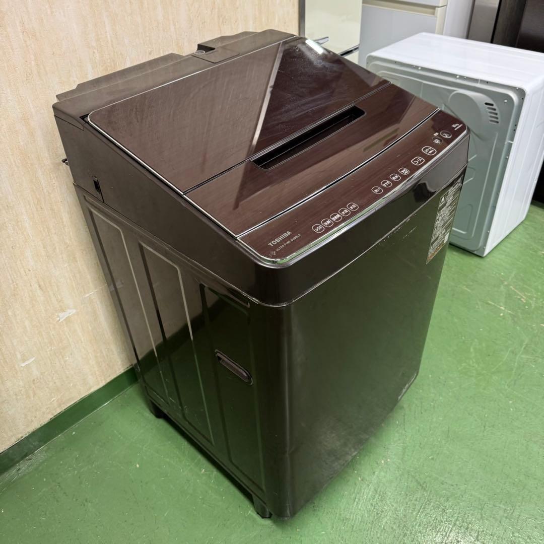 232 東芝 家庭用 洗濯機 10kg 洗剤自動投入 小型 同棲 ブラウンカラー