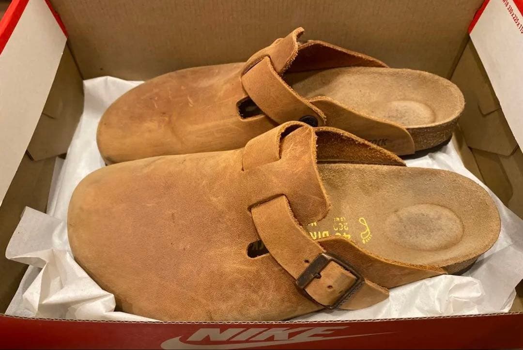 【BIRKENSTOCK】Boston・スエードレザー・ミンク　26センチ