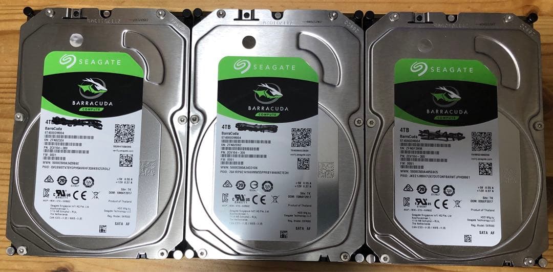 【3台セット】Seagate ST4000DM004 4TB HDD