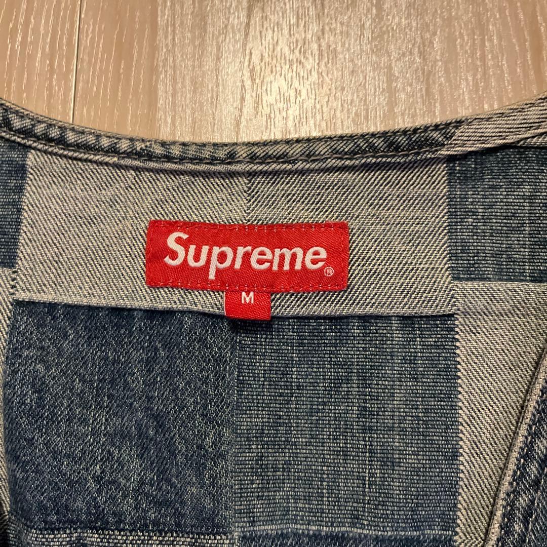 supreme denim patchwork vest シュプリーム デニム
