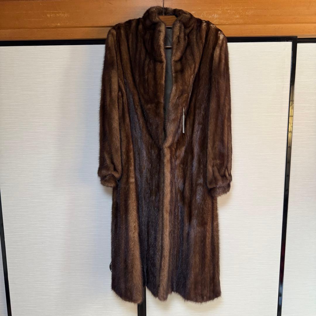 【新品未使用】SAGA MINK サガミンク デミバフ毛皮 ファー ロングコート