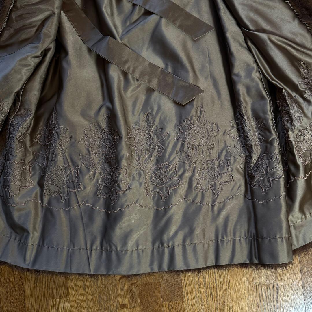 【新品未使用】SAGA MINK サガミンク デミバフ毛皮 ファー ロングコート