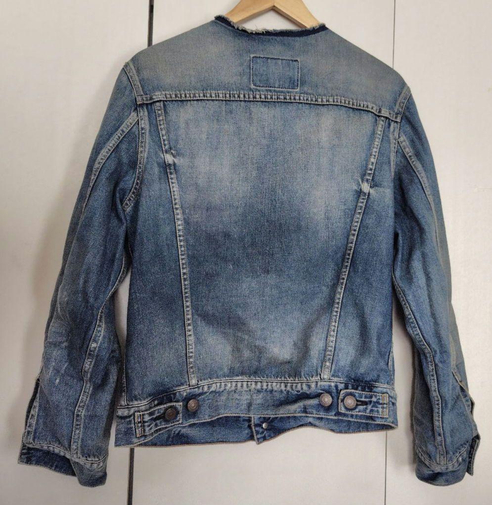 ※美品 Whim Gazette ノーカラー デニムGジャン