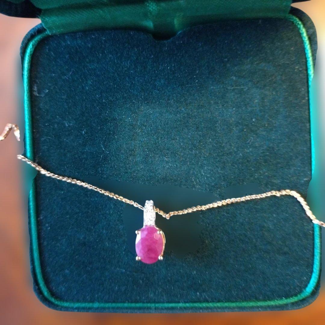 こちら専用 k182 ルビー ネックレストップ