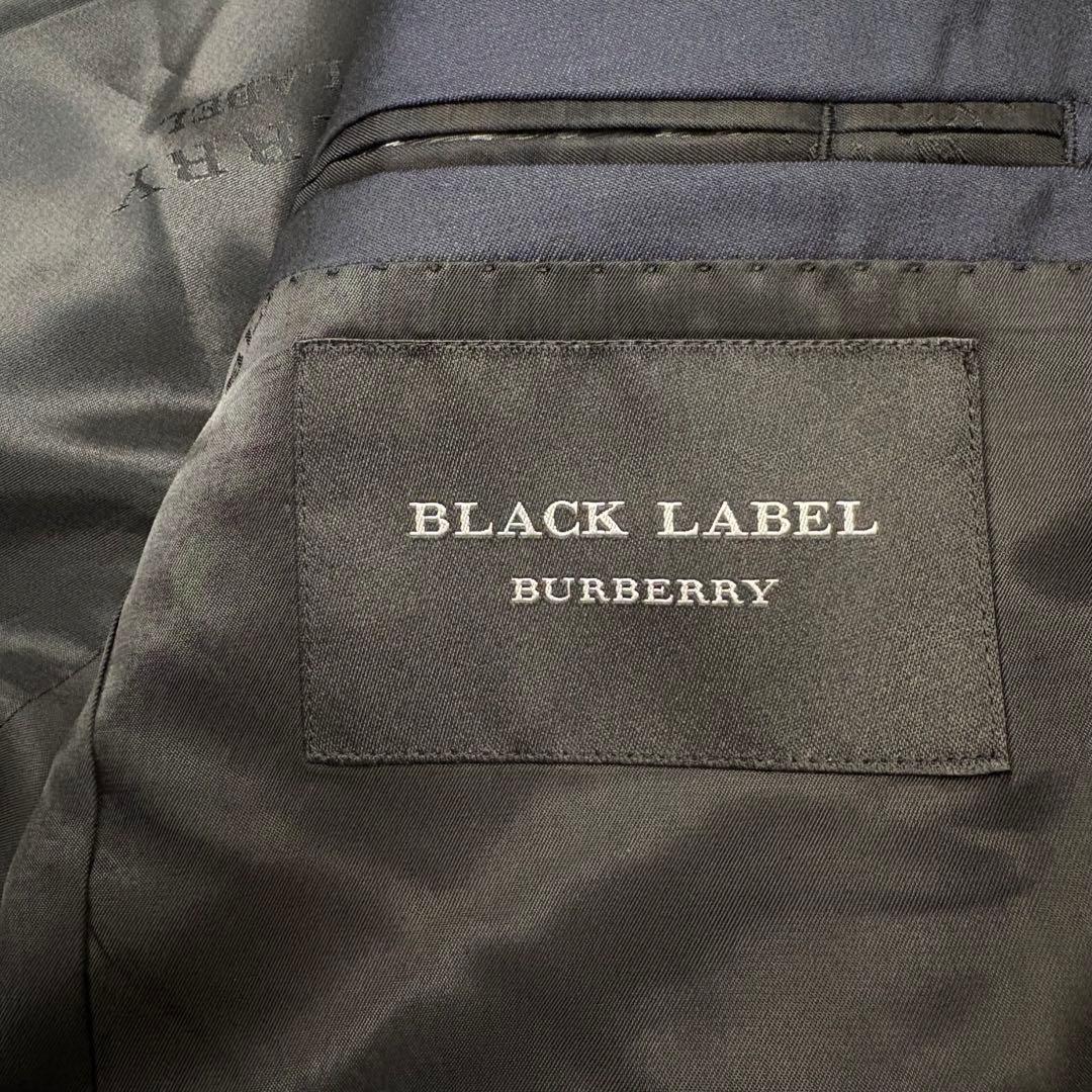 極美品 バーバリーブラックレーベル スリーピース スーツ 濃紺 サイズ42