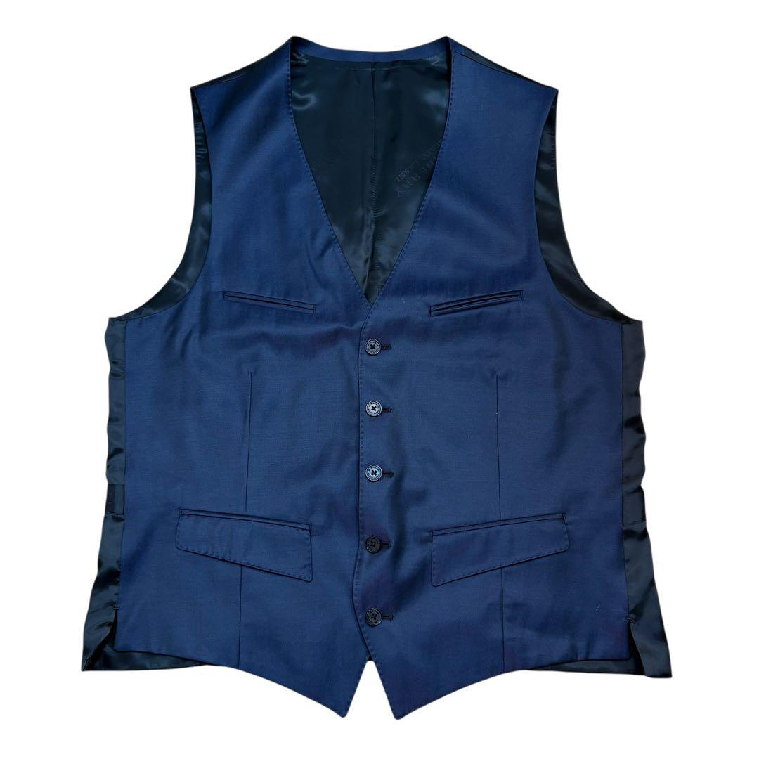 極美品 バーバリーブラックレーベル スリーピース スーツ 濃紺 サイズ42