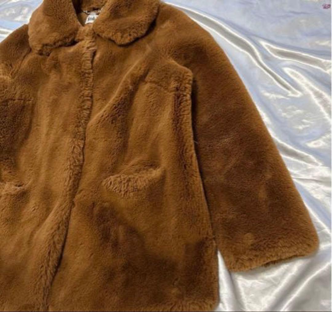 JAKKE ジャッキー フェイクファーコート ブラウン　36