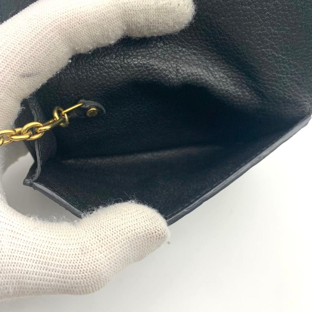 美品 ルイヴィトン ポシェットクレ 財布 ケース アンプラント レザー 黒